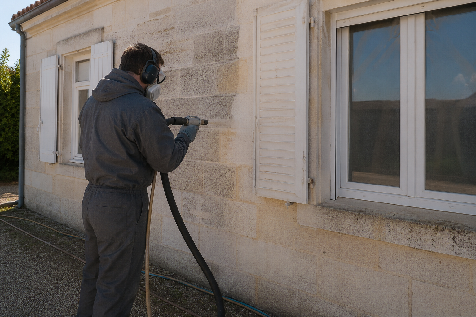 Aérogommage de façades : redonnez de l&rsquo;éclat à votre maison sans l&rsquo;abîmer